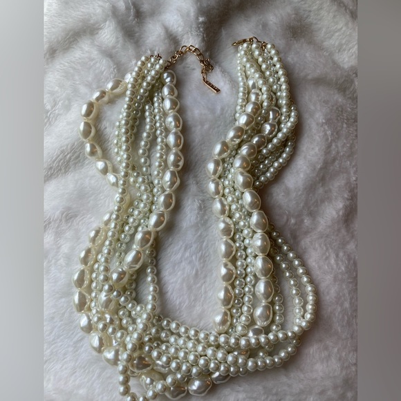 Sugarfix Multi Strands Faux Pearls Necklace - Picture 2 of 6